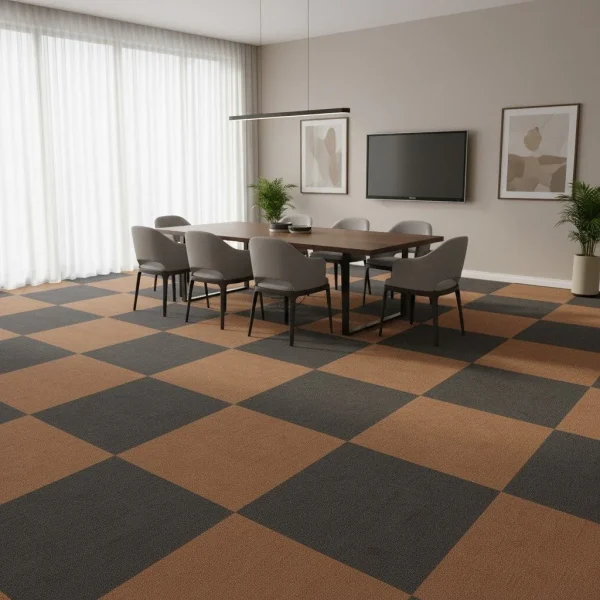 Mocheta dale buclată orange, trafic 33, 50×50 cm, Elemental 9537, Tapibel - Mocheta dale birouri
