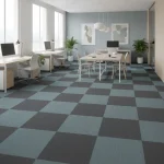 Mocheta dale buclată verde aqua cu fir rezistent, Elemental 9568, Tapibel, 50×50 cm - Mocheta dale birouri