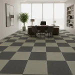 Mocheta dale buclată verde kaki trafic intens, Elemental 9577, Tapibel, 50×50 cm - Mocheta dale birouri