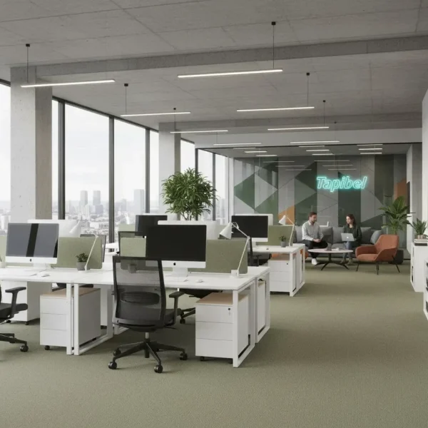 Mocheta dale buclată verde kaki trafic intens, Elemental 9577, Tapibel, 50×50 cm