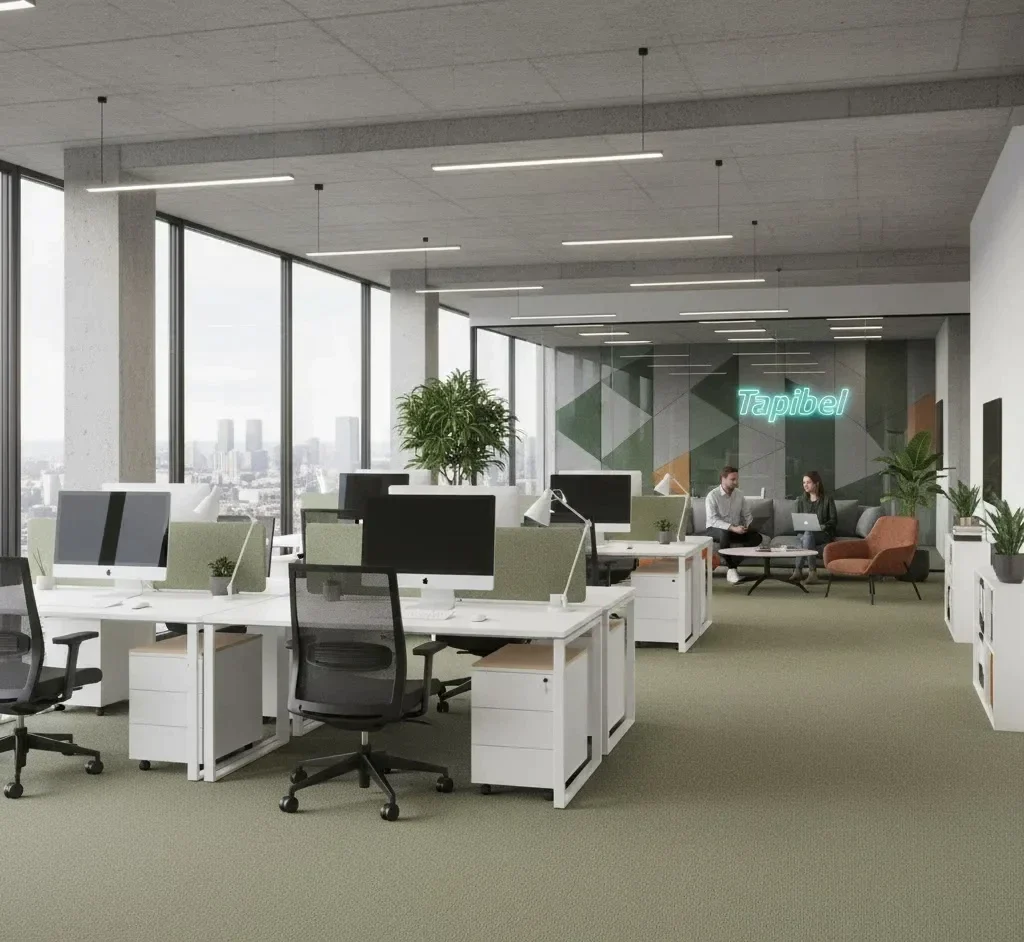 Mocheta dale buclată verde kaki trafic intens, Elemental 9577, Tapibel, 50×50 cm