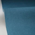 Tapet vinil albastru petrol cu textură fină de in, Bleu canard, Uni Mat Caselio, 54 cm x 10,05 m
