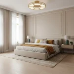 Tapet vinil bej-castaniu cu textură fină de pânză, Chataigne, Uni Mat Caselio, 54 cm x 10,05 m