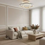 Tapet vinil bej-castaniu cu textură fină de pânză, Chataigne, Uni Mat Caselio, 54 cm x 10,05 m