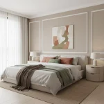 Tapet vinil bej cu textură de in, Argile, Uni Mat Caselio, 10.05×0.54 m