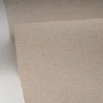 Tapet vinil bej cu textură de in, Argile, Uni Mat Caselio, 10.05x0.54 m