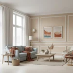 Tapet vinil bej cu textură de pânză naturală, Paille, Uni Mat Caselio, 54 cm x 10,05 m