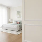 Tapet vinil bej cu textură fină de pânză, Beige sable 103221134, Uni Mat Caselio, 54 cm