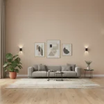 Tapet vinil cappucino cu textură fină de pânză, Cappucino, Uni Mat Caselio, 54 cm x 10.05 m