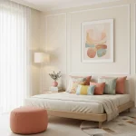 Tapet vinil crem vanilie cu aspect textil fin, Vanille, Uni Mat Caselio, 54 cm x 10,05 m