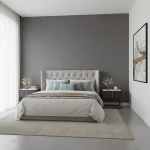 Tapet vinil gri antracit cu textură fină de pânză, Gris anthracite 103229610, Uni Mat Caselio, 10,05 m x 54 cm
