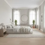 Tapet vinil gri cu țesătură fină de in, Gris galet, Uni Mat Caselio, 54 cm x 10.05 m