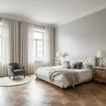 Tapet vinil gri cu textură fină de pânză, Gris acier moyen, Uni Mat Caselio, 54 cm x 10.05 m