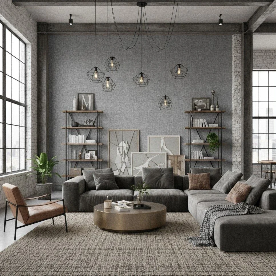 Tapet vinil gri cu textură fină de pânză, Gris cendre, Uni Mat Caselio, 54 cm x 10.05 m