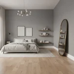 Tapet vinil gri cu textură fină de pânză, Gris cendre, Uni Mat Caselio, 54 cm x 10.05 m