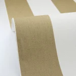 Tapet vinil in dungi verde olive cu textură de in, Vert Olive, Caselio, 53x1005 cm