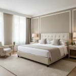 Tapet vinil kaki deschis cu țesătură fină de in, Vert kaki clair, Uni Mat Caselio, 54x1005 cm