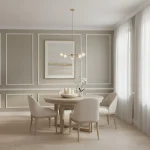Tapet vinil kaki deschis cu țesătură fină de in, Vert kaki clair, Uni Mat Caselio, 54×1005 cm