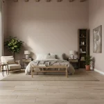 Tapet vinil marron glace cu textură fină de pânză, Uni Mat Caselio, 54x1005 cm