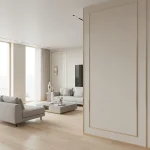 Tapet vinil non-woven verde pal cu textură de in, Vert pale, Uni Mat Caselio, 54x10,05 m