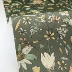 Tapet vinil pe suport non-woven verde englezesc cu model floral multicolor, Jardin de Giverny Caselio, 10.05 m x 54 cm