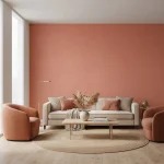 Tapet vinil roșu cu textură fină de in, Rouge, Uni Mat Caselio, 10,05 m x 54 cm