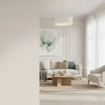 Tapet vinil taupe deschis aspect țesătură fină de pânză, Taupe clair, Uni Mat Caselio, 10.05x0.54 m