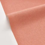 Tapet vinil teracotă cu textură fină de in, Terre de sienne, Uni Mat Caselio