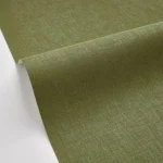 Tapet vinil verde kaki cu aspect de in texturat, Vert kaki, Uni Mat Caselio, 10.05x0.54 m