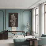 Tapet vinil verde malachit cu aspect textil melanjat, Vert malachite chine, Uni Mat Caselio, 54x1005 cm