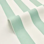 Tapet vinil verde mentă cu dungi și aspect textil, Vert menthe, Linen Lines Caselio, 53x1005 cm