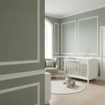 Tapet vinil verde sticlă cu textură fină de pânză, Uni Mat, Vert bouteille, Caselio, 10,05 m x 54 cm