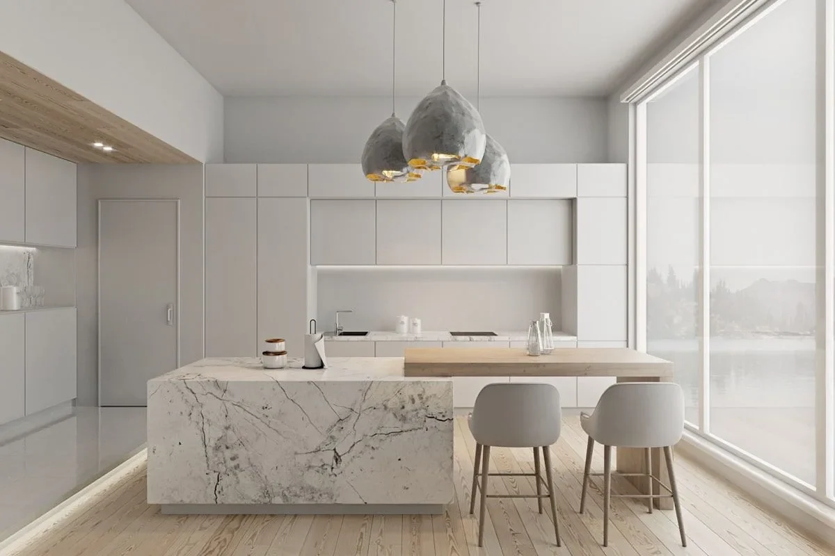 Bucătărie Minimalistă: Simplitate, Funcționalitate și Eleganță în Design