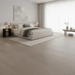 Parchet SPC bej deschis cu aspect fin de lemn, Linen, Dawn 2 Dusk, VinylTechLab, 6x180x1220 mm