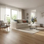 Parchet SPC cu aspect natural de stejar, Hazelnut, Dawn 2 Dusk, VinylTechLab, 6x180x1220 mm