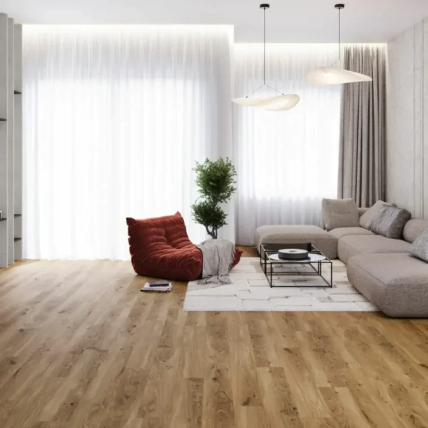 Parchet SPC cu aspect natural de stejar, Hazelnut, Dawn 2 Dusk, VinylTechLab, 6x180x1220 mm