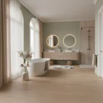 Parchet SPC cu aspect stejar deschis mat, Latte, Dawn 2 Dusk, VinylTechLab, 6x180x1220 mm