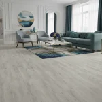 Parchet SPC gri-bej cu textură de lemn natural, Amalfi, Wood, VinCore, 5x180x1220 mm