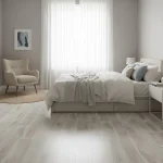 Parchet SPC gri-bej deschis cu nervuri lineare, Torino, Wood+, VinCore, 6x180x1220 mm