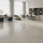 Parchet SPC gri-crem aspect piatră, Lunar, Moonwalk XL, VinylTechLab, 609×609 mm