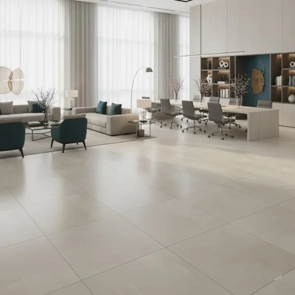 Parchet SPC gri-crem aspect piatră, Lunar, Moonwalk XL, VinylTechLab, 609x609 mm