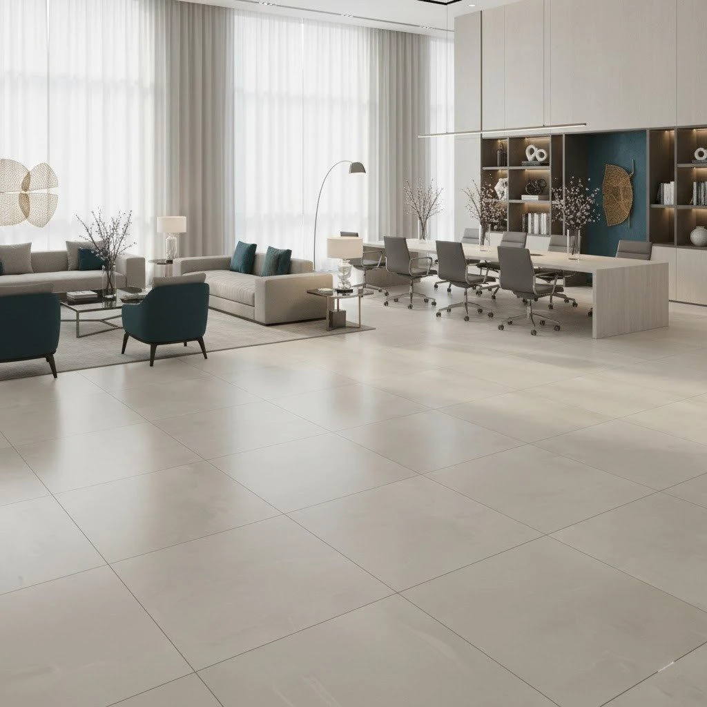 Parchet SPC gri-crem aspect piatră, Lunar, Moonwalk XL, VinylTechLab, 609x609 mm