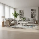 Parchet SPC gri-deschis cu nervuri discrete, Frost, Dawn 2 Dusk, VinylTechLab, 6x180x1220 mm