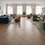 Parchet SPC Herringbone cu textură sincronizată EIR, Alhambra, Royal Castle, VinylTechLab, 6x125x625 mm