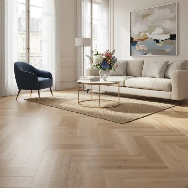 Parchet SPC herringbone lemn natural, Lille, Herringbone+, VinCore, 6x125x625 mm