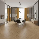 Parchet SPC herringbone stejar cu textură naturală mată, Normandy, Herringbone, VinCore, 5x125x625 mm