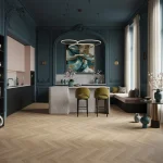 Parchet SPC herringbone stejar deschis model, Provence, Herringbone, VinCore, 5x125x625 mm