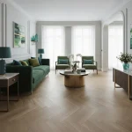 Parchet SPC herringbone stejar deschis model, Provence, Herringbone, VinCore, 5x125x625 mm