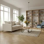 Parchet SPC herringbone stejar natural cu structură naturală, Paris, Herringbone+, VinCore, 6x125x625 mm