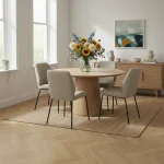 Parchet SPC herringbone stejar natural cu structură naturală, Paris, Herringbone+, VinCore, 6x125x625 mm